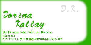 dorina kallay business card